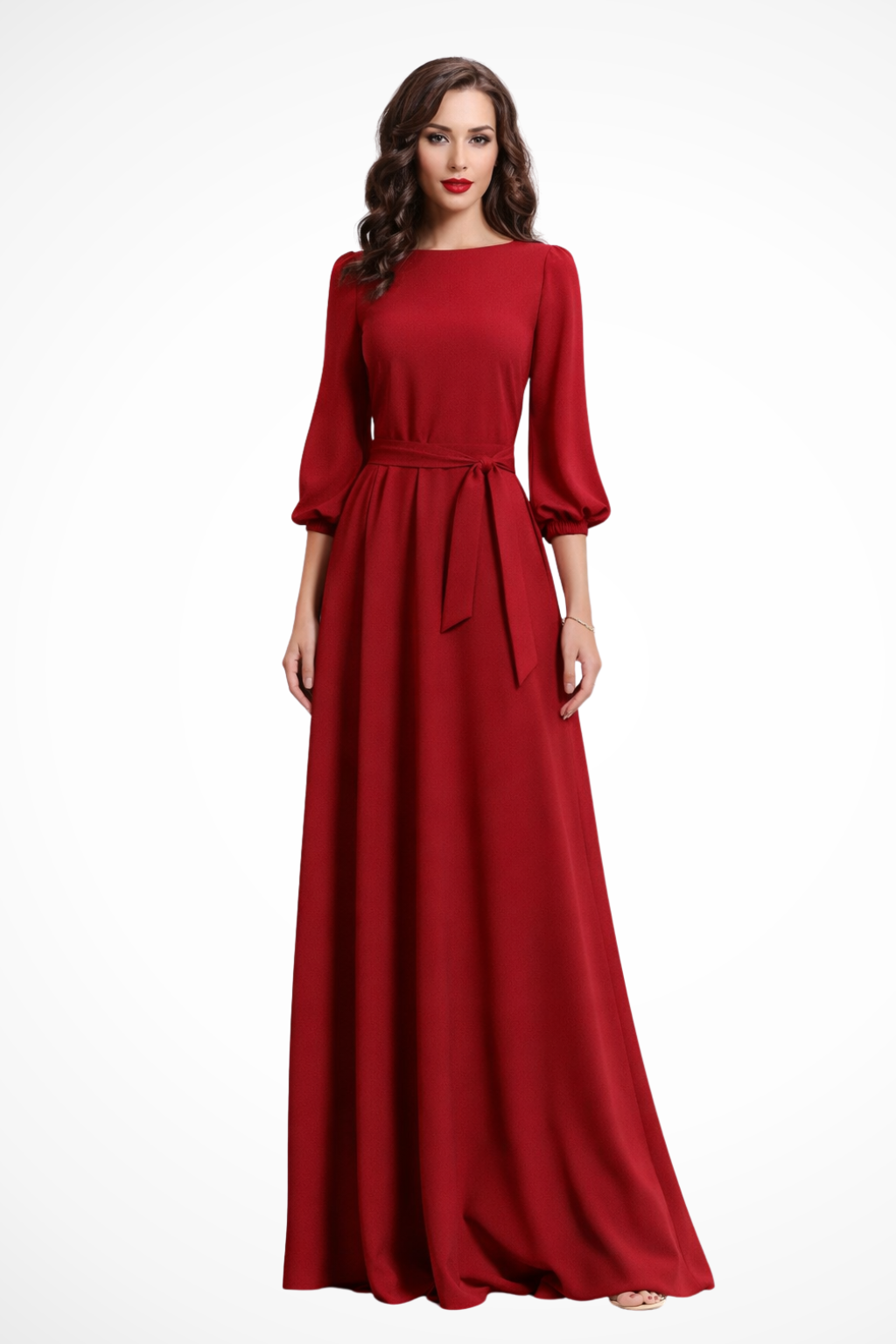 long sleeve tie waist maxi dress Long Sleeve Printed Tie Waist Maxi Shirt Dress - SMALL / BROWN